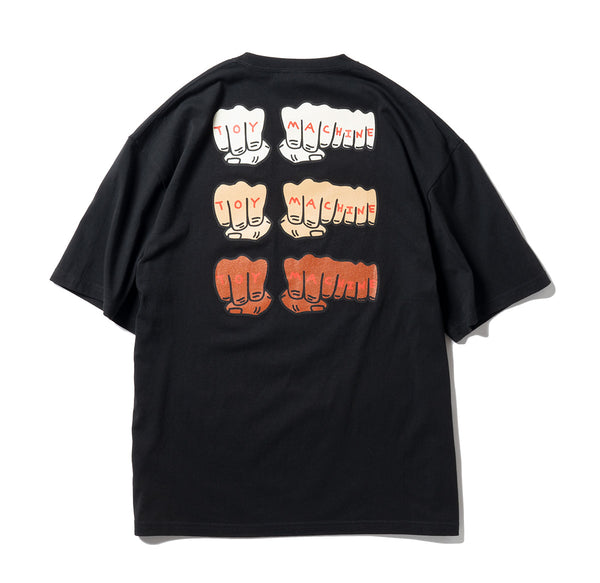 (BIG SIZE) 3 COLOR FIST EMBROIDERY SS TEE