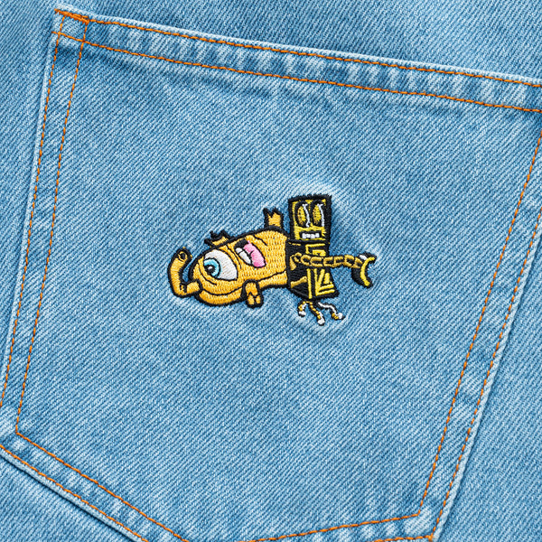 ROBOT & SECT LOOSE STRAIGHT DENIM PANTS