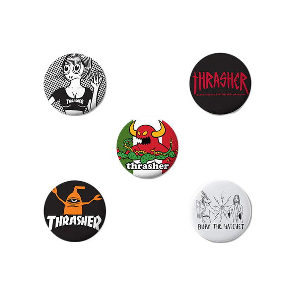 THR X TOY MACHINE 1" BUTTON 5-PACK