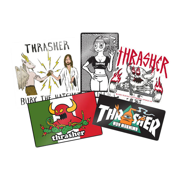 THR X TOY MACHINE 4" STICKER 5-PACK