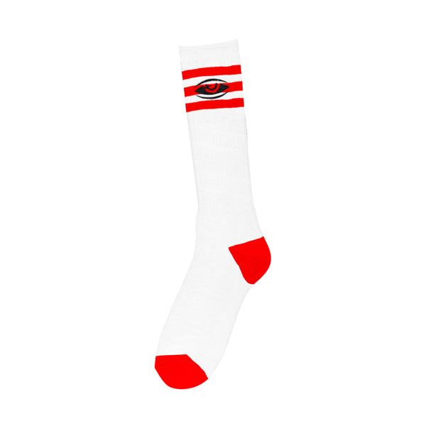 TM WATCHING EMBROIDED SOCKS - RED
