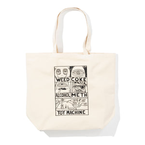 DRUGGED EYES CANVAS TOTE BAG