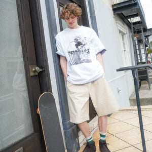 COTTON SLUB CARAPENTER EASY SHORT PANTS