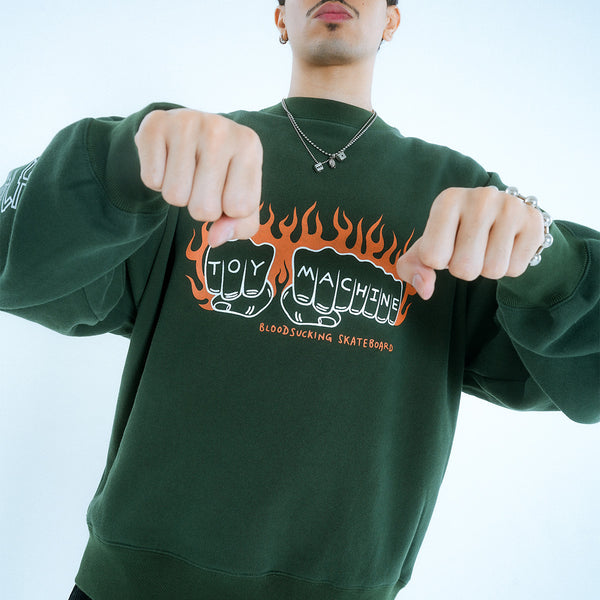 FLAME FIST SWEAT CREW NECK