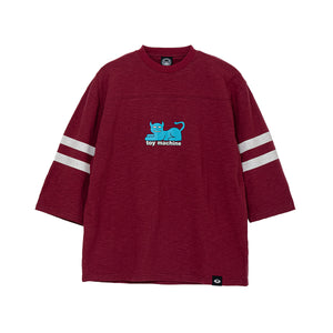 DEVIL CAT SQUARE SLUB YARN 3/4 SLEEVE TEE