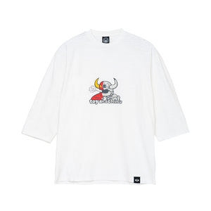 RIP TORN SLUB YARN 3/4 SLEEVE TEE