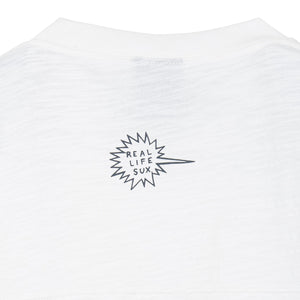RIP TORN SLUB YARN 3/4 SLEEVE TEE
