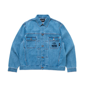 VACCINE GET INJECTED DENIM JACKET