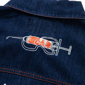 VACCINE GET INJECTED DENIM JACKET