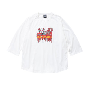 DEVIL CAT SKELTON 3/4 SLEEVE TEE