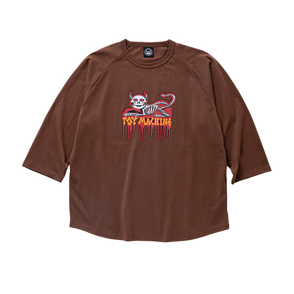 DEVIL CAT SKELTON 3/4 SLEEVE TEE