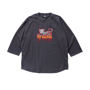 DEVIL CAT SKELTON 3/4 SLEEVE TEE