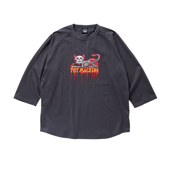 DEVIL CAT SKELTON 3/4 SLEEVE TEE