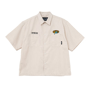 HELLO SECT STRIPE WORK SHIRTS