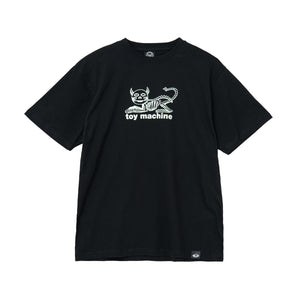 DEVIL CAT SKELTON SS TEE (GLOW IN THE DARK)
