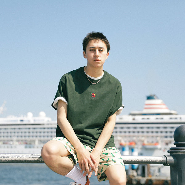 MARKED MONSTER EMBROIDERY SS TEE