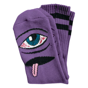 TM BLOODSHOT EYE SOCKS - PURPLE