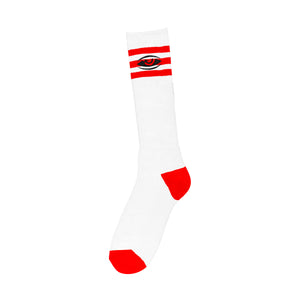 TM WATCHING EMBROIDED SOCKS - RED