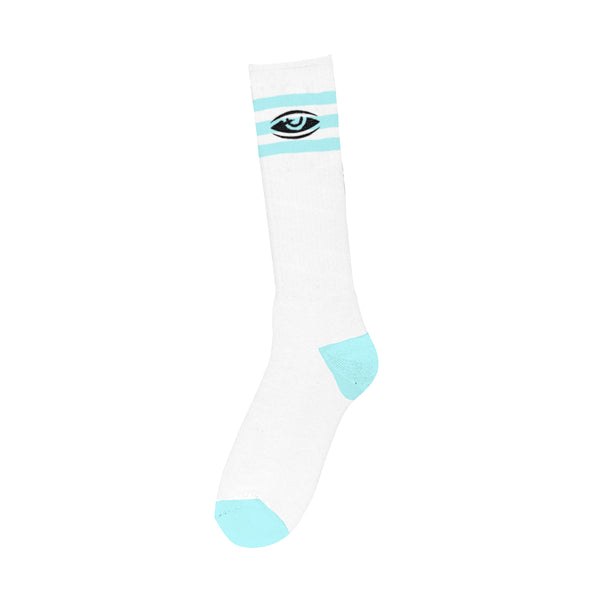 TM WATCHING EMBROIDED SOCKS - SKY